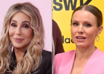 Cher, left, and Kristen Bell, right.