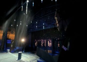 Creating an onstage rainstorm for 'The Notebook' musical