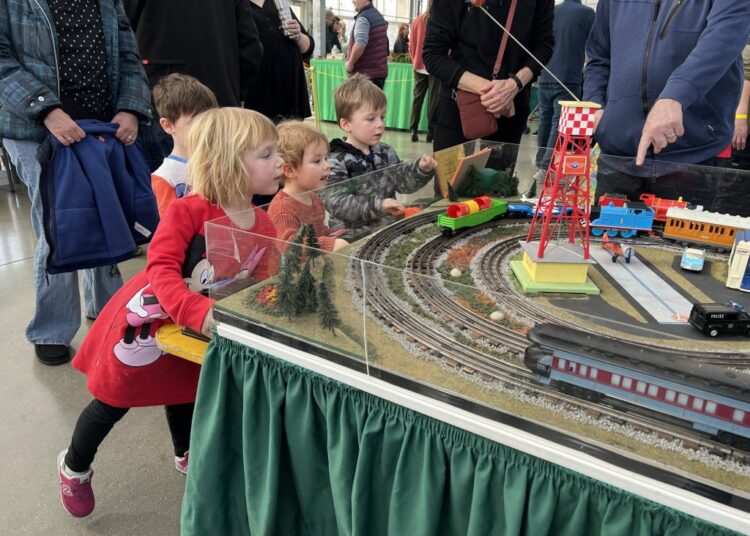 Aubrey Jannene at the 2023 Domes Train Show. Photo by Jeramey Jannene.