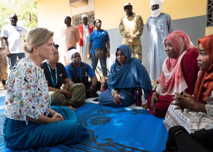 Duchess Sophie speaking to women in Chad