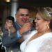 Oscar Rios and Marena Garcia, both of Bryant, got married in the 2025 Valentine's Day group wedding at North Little Rock's Laman Library.  (Democrat-Gazette file photo/Thomas Metthe)