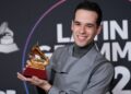 Edgar Barrera poses with a Grammy at the 23rd annual Latin Grammy Awards on Nov. 17, 2022, in Las Vegas. (AP Photo/John Locher, File)