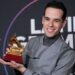 Edgar Barrera poses with a Grammy at the 23rd annual Latin Grammy Awards on Nov. 17, 2022, in Las Vegas. (AP Photo/John Locher, File)
