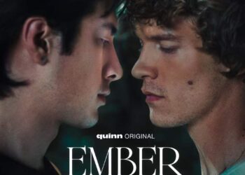 Hudson Williams and Connor Storrie in the poster for Ember & Ice