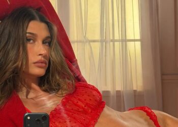 Hailey Bieber Prepares for Valentine’s Day With Victoria’s Secret