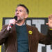 Actor Steve Coogan speaks at an Anti-Brexit march in 2019. File Photo by Hugo Philpott/UPI