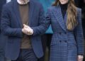 The Princess of Wales dazzled in a custom tartan coat designed by a famed Savile Row tailor as she arrived in Scotland for a day of joint engagements with Prince William on Tuesday