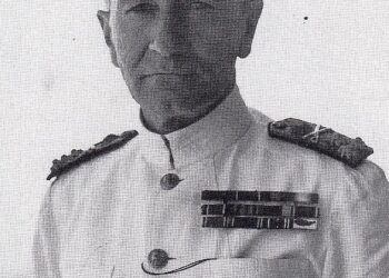 Sir John Cunningham (pictured) was travelling to England via his cruiser HMS Devonshire - tasked with evacuating King Haakon VII and other VIPs after their homeland was invaded by the Nazis