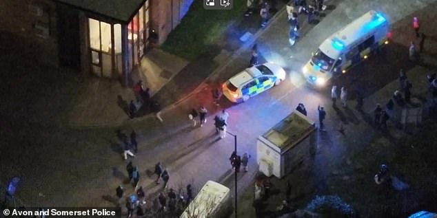 A drone was deployed to assist in tracking down the suspects, resulting in two arrests