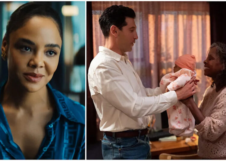 Tessa Thompson, left, Jon Bernthal and Crystal Fox star in Netflix's hit thriller "His & Hers."