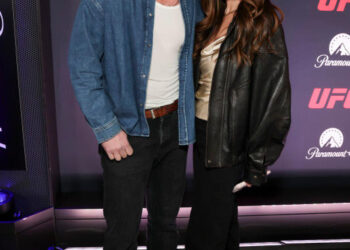 Miles Teller and Keleigh Sperry. (January Images for Paramount+)