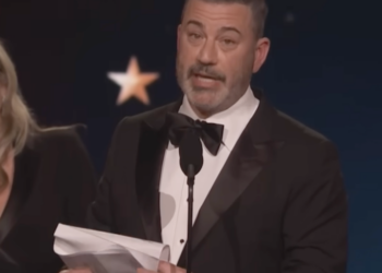 Jimmy Kimmel thanked Donald Trump "for all the many ridiculous things you do" in his acceptance speech.