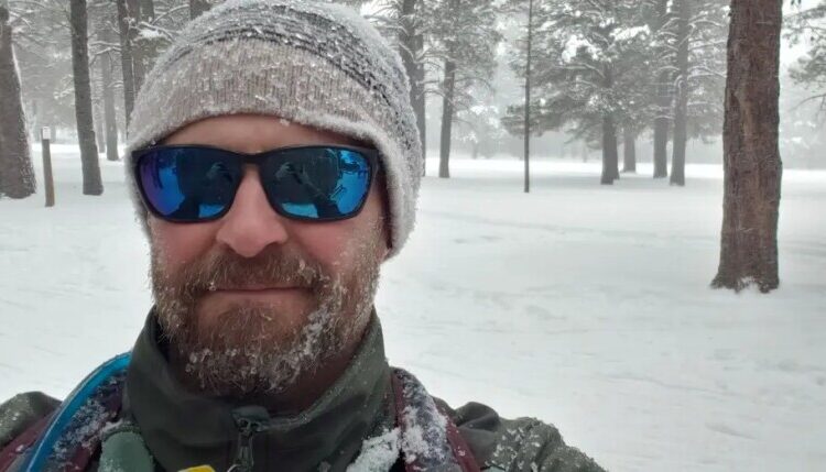 Man in snow