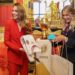 Kate stood next to the World Cup trophy