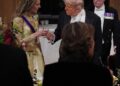 The Princess of Wales and the President clink glasses following a toast to their two nations at September's state visit. One source said at the time that Mr Trump was bowled over by the future queen, who is rumoured to be heading over the Atlantic in July