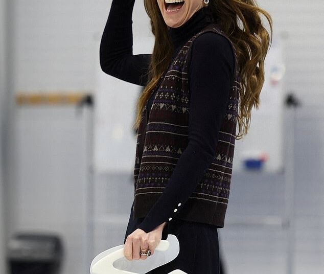 The Princess of Wales charmed both onlookers - and her husband - as she tried her hand at curling during a trip to Scotland