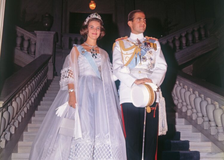 King Constantine II of Greece and AnneMarie of Denmark ahead of their wedding