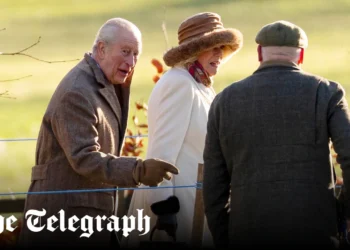 King and Queen brave the cold to attend church