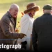 King and Queen brave the cold to attend church