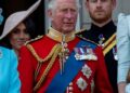 Prince Harry could invite his father King Charles to open his Invictus Games in the UK next year (pictured: the pair with Meghan Markle, left, in 2018) - and the monarch could offer to put a roof over their head this summer