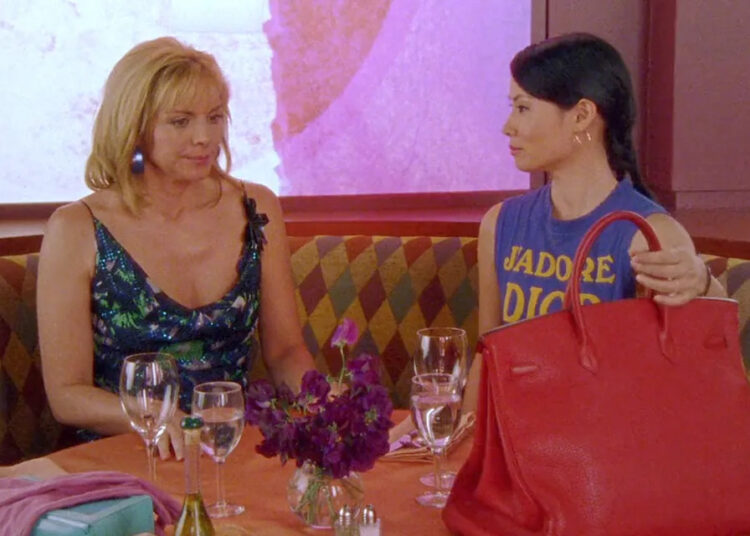Max Kim Cattrall and Lucy Liu on 'Sex and the City.'
