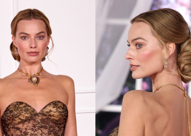 Margot Robbie dons a 'Brontë Bun' at the 'Wuthering Heights' Premiere