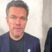 Matt Damon explains ICE protest pin at 'The Rip' movie premiere