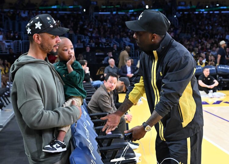 Celebrities At The Los Angeles Lakers Game