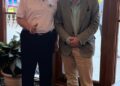 Robert Hardman with Donald Trump before the President heads out for a round of golf