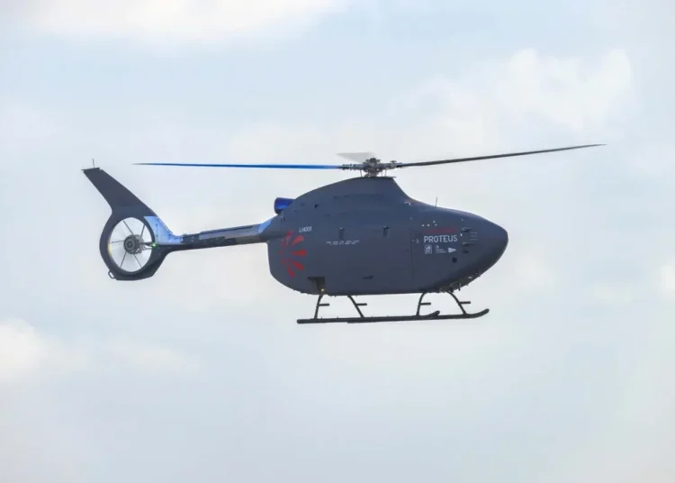New Royal Navy helicopter drone makes history with first flight