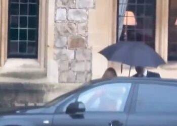 The Princess of Wales was spotted driving herself to an engagement at Windsor Castle yesterday