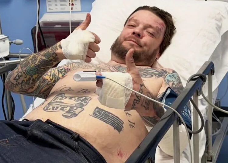 Corey Harrison in the hospital Corey Harrison/Instagram