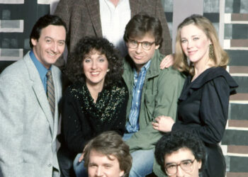 John Candy, Joe Flaherty, Andrea Martin, Rick Moranis, Catherine O'Hara, Dave Thomas and Eugene Levy.