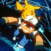 Ash, Pikachu and Misty (background) in 4Kids Entertainment's animated adventure Pokemon 3
