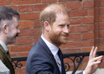 Prince Harry was piled on for his 'alarming baldness' when arriving at a London court.MEGA