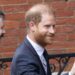 Prince Harry was piled on for his 'alarming baldness' when arriving at a London court.MEGA