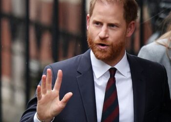 Prince Harry arriving at the Royal Courts of Justice to give his testimony in his trial against the publisher of the Daily Mail and The Mail On Sunday