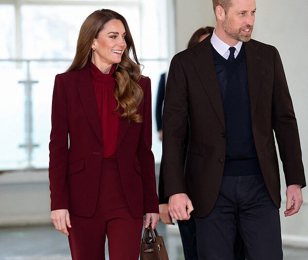 Prince William and Princess Catherine at Charing Cross Hospital last week. The Prince of Wales has hired a crisis management expert as the Royal Family continues to wrestle with the fall-out from Andrew Mountbatten-Windsor's association with paedophile Jeffrey Epstein