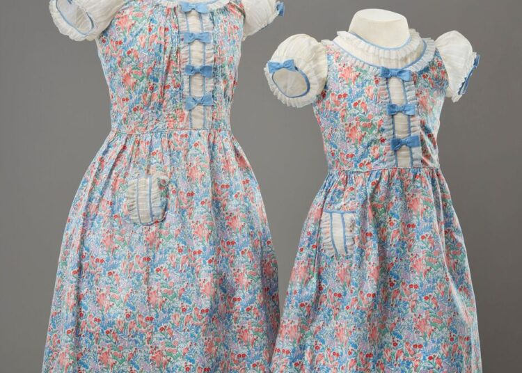 Cotton lawn dress and bloomers, Smith and Co, circa 1935
