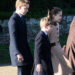 SANDRINGHAM, NORFOLK - DECEMBER 25: Prince George of Wales, Prince Louis of Wales and Princess Charlotte of Wales  attend the Christmas Morning Service at Sandringham Church on December 25, 2025 in Sandringham, Norfolk. (Photo by Samir Hussein/WireImage)