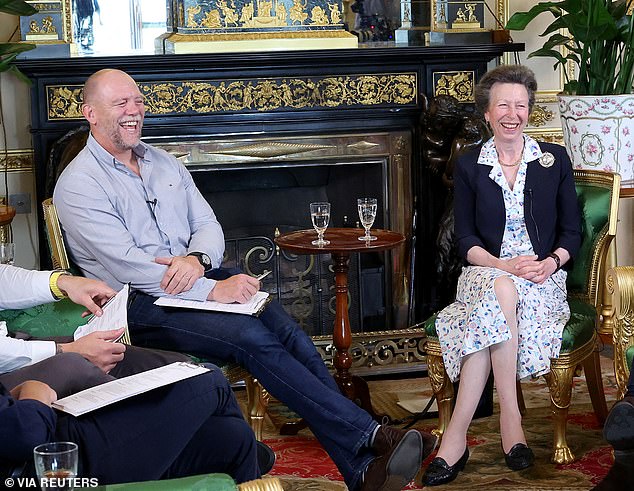 Royal fans praised the heartwarming bond between Mike Tindall (left) and Princess Anne (right) after the pair shared a hilarious exchange during a special episode of Mike's podcast, The Good, The Bad & The Rugby, recorded in September 2023