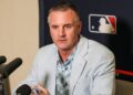 Dec 8, 2025; Orlando, FL, USA; Kansas City Royals manager Matt Quatraro speaks with the media during the 2025 MLB Winter Meetings at Signia by Hilton Hotel. Mandatory Credit: Mike Watters-Imagn Images