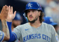 Kansas City Royals designated hitter Vinnie Pasquantino (9) © Sam Navarro-Imagn Images