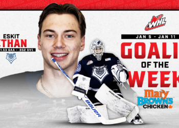 Royals netminder Eskit named Mary Brown's Chicken WHL Goaltender of the Week