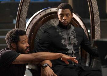 Matt Kennedy/Marvel Studios Ryan Coogler and Chadwick Boseman on the set of 'Black Panther'