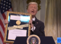 "Saturday Night Live" mocked President Donald Trump's hand-me-down Nobel Peace Prize during a whirlwind cold open this weekend.