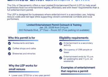 Small businesses invited to learn about Limited Entertainment Permit on Jan. 29