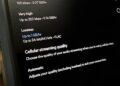 Spotify lossless audio menu option