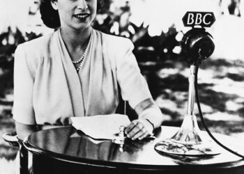 Princess Elizabeth made a broadcast from the gardens of Government House in Cape Town, South Africa on her 21st birthday, April 1947
