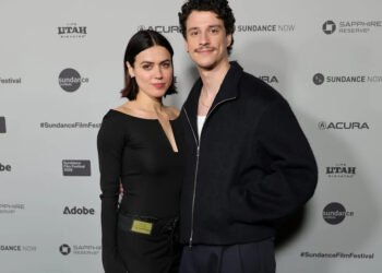 Nina Kiri and Adam DiMarco attend the